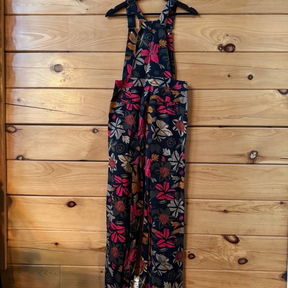 Floral Canvas Overalls - Picture 2 of 4